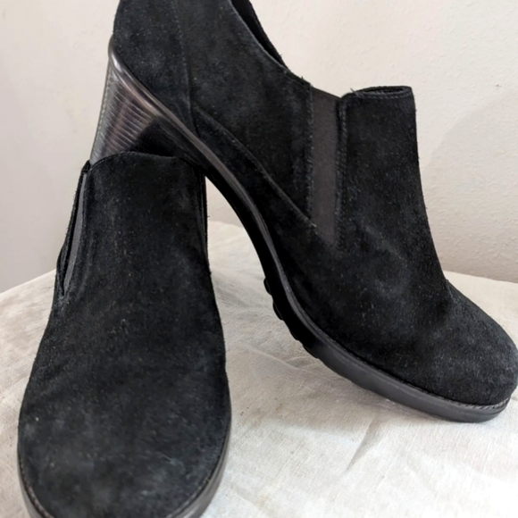 Dansko Black Suede Stacked Heel Slip On size 42 US 10 - Picture 3 of 5